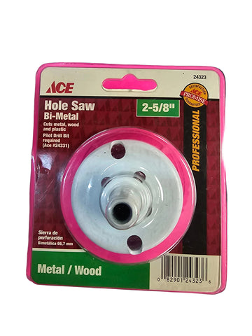 24323 ACE 2 5/8" Bi-Metal Hole Saw Pilot Drill Bit Required