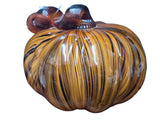 824276 GLITZHOME HAND BLOWN PUMPKIN