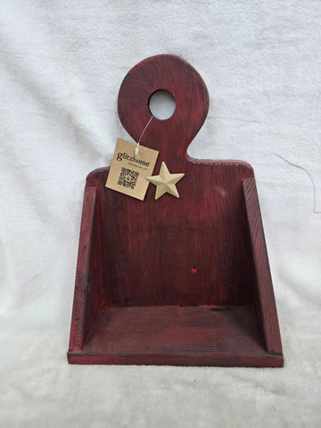 851173-B GLITZHOME 2 BOTTLE WINE SHELF-NIK-NAK SHELF RED