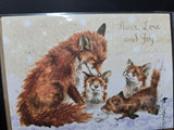 AX072 "PEACE, LOVE AND JOY" CHRISTMAS CARD