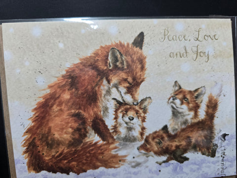 AX072 "PEACE, LOVE AND JOY" CHRISTMAS CARD