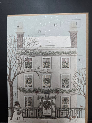 AC25 WRENDALE DESIGNS "CHRISTMAS TOWNHOUSE" ADVENT CALENDAR CARD