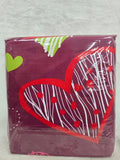 AHF-6642 HEARTS MICROFIBER TWIN 4PC SHEET