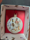 WNQB79011-XG ORNAMENT "ALL WRAPPED UP" DUCKS WRENDALE DESIGNS