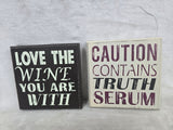 008478 GLITZHOME 4 PC WOODEN SIGNS DECOR PACK
