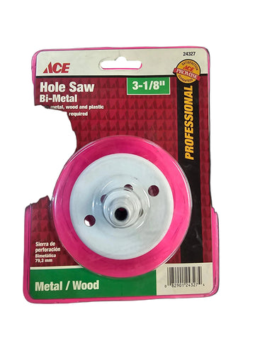 24327 ACE 3 1/8" Bi-Metal Hole Saw Pilot Drill Bit Required