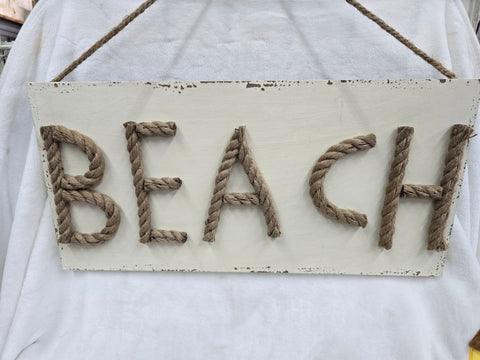 274C3H NIKKY HOME WOODEN PLAQUE BEACH SIGN