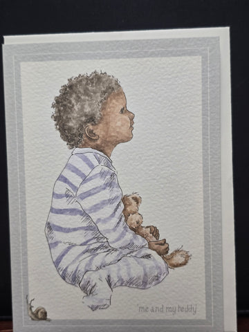 SN028 WRENDALE DESIGNS "ME & MY TEDDY" GREETING CARD