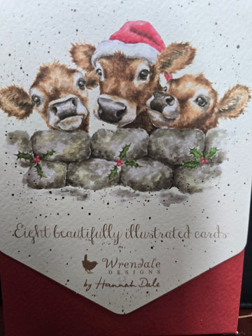 AXNCP001 "CHRISTMAS CALVES" CHRISTMAS CARDS