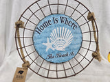 841969 GLITZHOME "HOME IS WHERE THE BEACH IS" WIRE BASKET