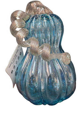 851890 GLITZHOME HAND BLOWN GLASS PUMPKIN