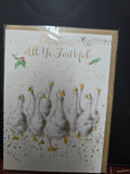 AX006 "OH COME ALL YE FAITHFUL" CHRISTMAS CARD WRENDALE DESIGNS