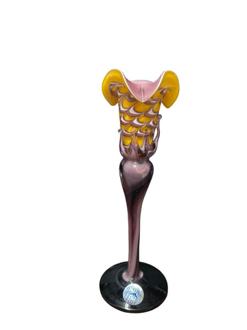 CH608YPR CANDLE HOLDER BAIJAN GLASS