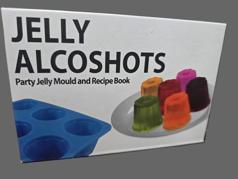 351763 JELLY ALCOSHOTS PARTY JELLO MOULD &amp; RECIPE BOOK 6 SHOT MOLD