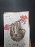 AZ022 "HANGING AROUND" THE ZOOLOGY COLLECTION GREETING CARD