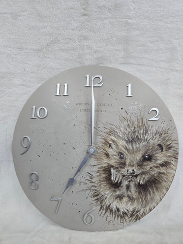 CLK004 HEDGEHOG CLOCK 12" DIA. WRENDALE DESIGNS