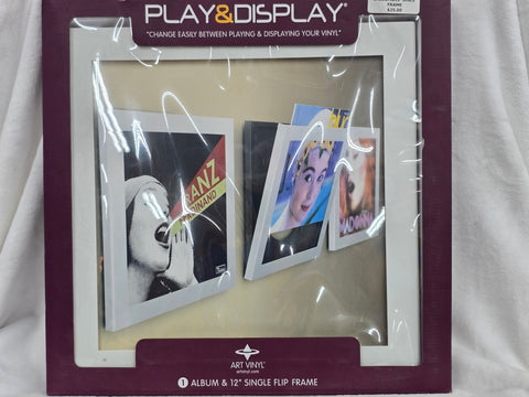 850024 FLIP FRAME VINYL RECORD DISPLAY WALL ART AND STORAGE WHITE
