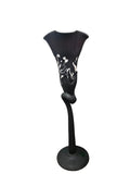 CH614BKW-3 CANDLE HOLDER BAIJAN GLASS