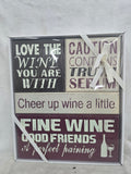 008478 GLITZHOME 4 PC WOODEN SIGNS DECOR PACK