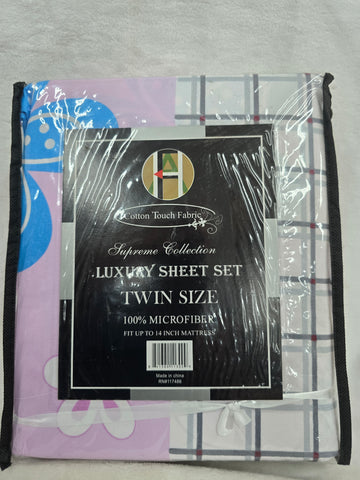 113009 FLOWER WEAVE SUPREME COLLECTION TWIN 4PC SHEET SET