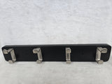 ND150319-4JP NIKKY HOME BLACK BAMBOO WALL RACK FOLDING HOOKS