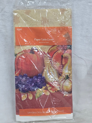 18274 FALL PAPER TABLE COVER 54" X 88"
