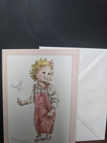 SN018 "THE LITTLE ARTIST" HAPPY BIRTHDAY CARD WRENDALE DESIGNS