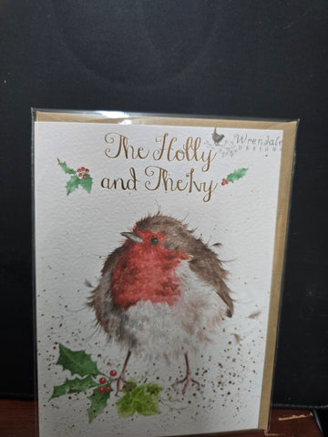 AX008 "THE HOLY AND THE IVY" CHRISTMAS CARD WRENDALE DESIGNS