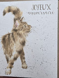 FOC008 WRENDALE DESIGNS JOYEUX ANNIVERSAIRE "CHAT-LEUREUX ANNIVERSAIRE"