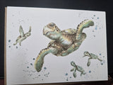 AZ031 "SWIMMING SCHOOL" THE ZOOLOGY COLLECTION GREETING CARD
