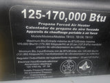 TB107 MASTER 75,000 TO 125,000 BTU/HR PROPANE FORCED AIR HEATER