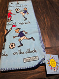 35FB1 TYRRELL KATZ FOOTIE BLUE FLEECE THROW BLANKET