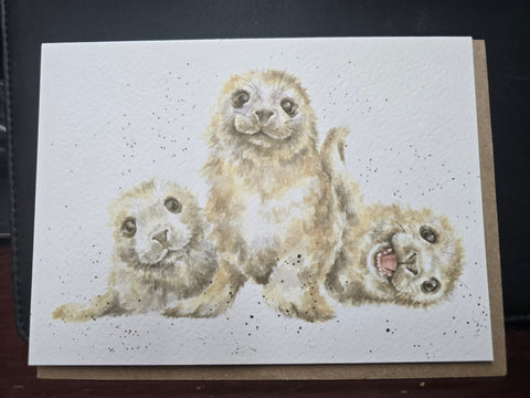 AZ028 "SEAL OF APPROVAL" THE ZOOLOGY COLLECTION GREETING CARD