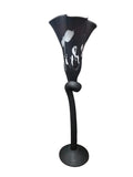 CH614BKW-2 CANDLE HOLDER BAIJAN GLASS