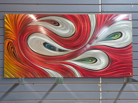 24-0008 HDC BUFFFED METAL RED SWIRL