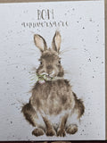 FOC033 WRENDALE DESIGNS "BON ANNIVERSAIRE LAPIN" FRENCH GREETING CARD