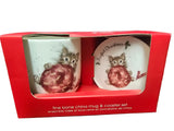 WNQO3943-XG MUG & COASTER SET WRENDALE DESIGNS
