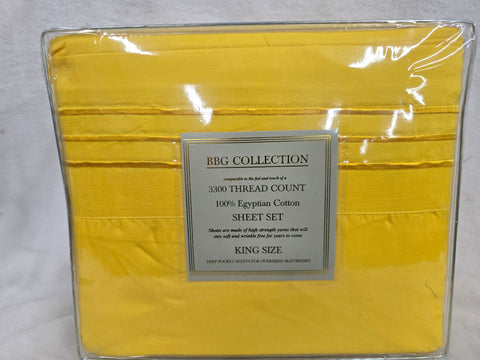 YEIIOW BBG 3300 COLLECTION KING 4PC SHEET SET