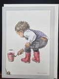 SN029 WRENDALE DESIGNS "RED WELLIES" GREETING CARD