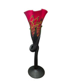 CH614RBK-1 CANDLE HOLDER BAIJAN GLASS