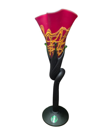 CH614RBK-4 CANDLE HOLDER BAIJAN GLASS