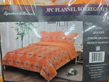 18125 NU TRENDZ QUEEN 3PC FLANNEL BORREGO 3PC SET