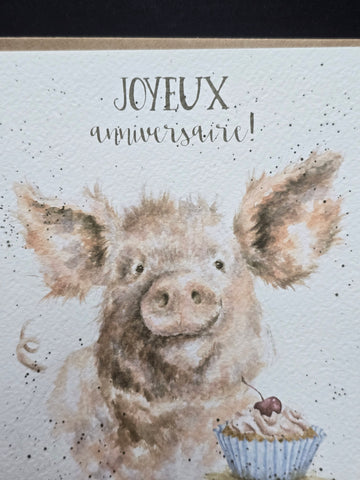 FOC040 WRENDALE DESIGNS JOYEUX ANNIVERSAIRE "CUP CAKE"
