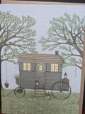 AGC08 WRENDALE DESIGNS SALLY SWANNELL "SHEPHERD'S HUT" GREETING CARD