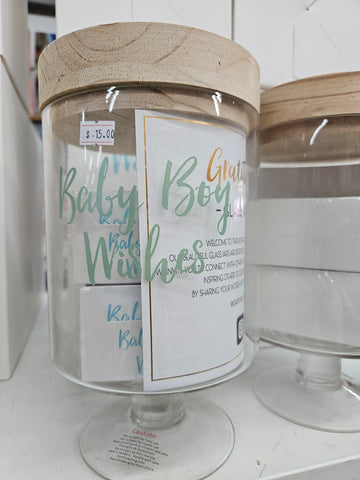 Baby Wishes Glass Jar
