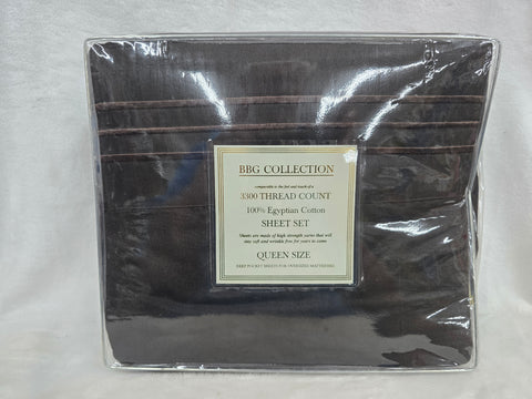 CHOCOLATE BBG 3300 COLLECTION QUEEN 4PC SHEET SET