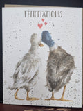 FOC0035 WRENDALE DESIGNS "NOS FELICITATIONS" FRENCH GREETING CARD