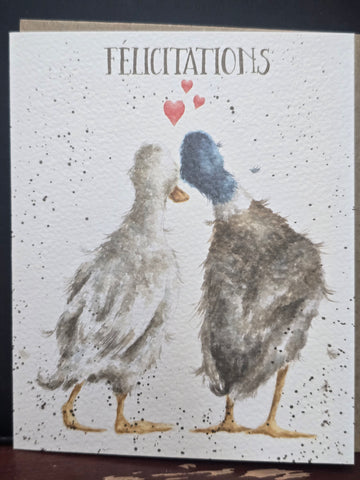 FOC0035 WRENDALE DESIGNS "NOS FELICITATIONS" FRENCH GREETING CARD