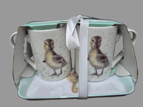 X0011859124 3PC SET MUGS & TRAY SET "LOVELY MUM" WRENDALE DESIGNS