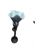 CH614BKW-2 CANDLE HOLDER BAIJAN GLASS